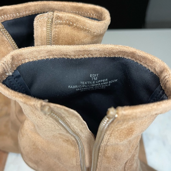 Steve Madden Suede Tan Boots Size 7 - Picture 7 of 8
